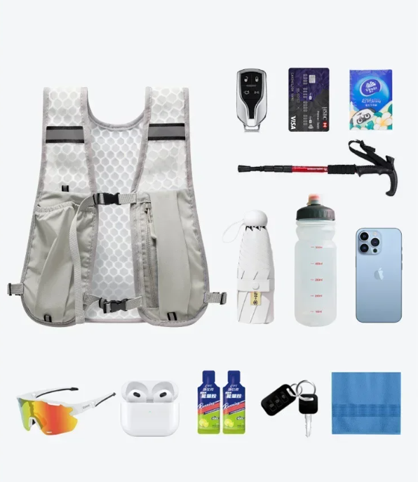 Hardloopvest met Waterfleshouder – Lichtgewicht Hydratatievest met Telefoonvak en Reflectie