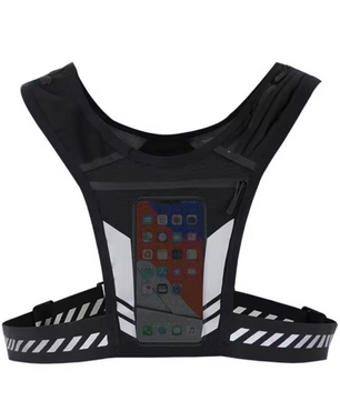 Hardloopvest met Telefoonhouder – Ademend Reflecterend Sportvest voor Hardlopen en Fietsen
