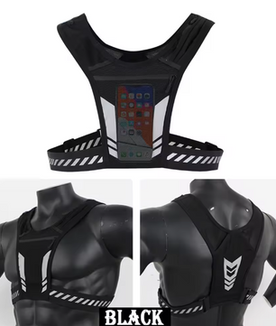 Hardloopvest met Telefoonhouder – Ademend Reflecterend Sportvest voor Hardlopen en Fietsen