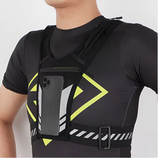 Hardloopvest met Telefoonhouder – Ademend Reflecterend Sportvest voor Hardlopen en Fietsen