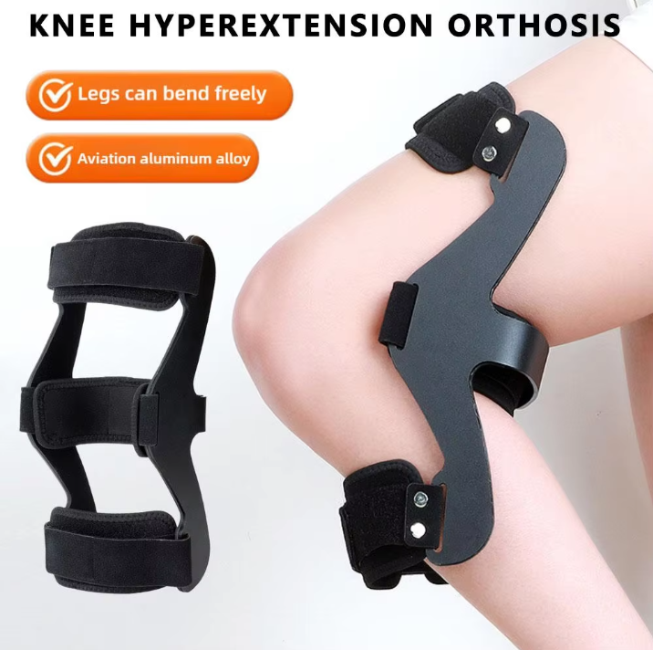 Knie Hyperextensie Brace – Verstelbare Knieorthese met Ondersteuning en Fixatie