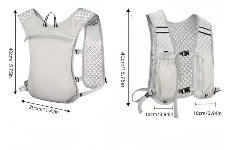 Hydratatie Hardloopvest met Opbergvakken – Lichtgewicht Running Rugzak voor Sport en Outdoor