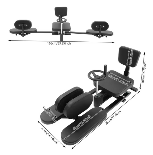 Beenstretcher 0–210° – Verstelbare Split Machine met Zitkussen en Rugleuning