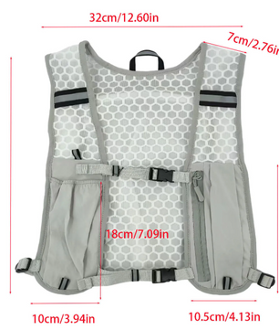 Hardloopvest met Telefoonhouder en Waterflesvak – Lichtgewicht Reflecterend Sportvest voor Outdoor