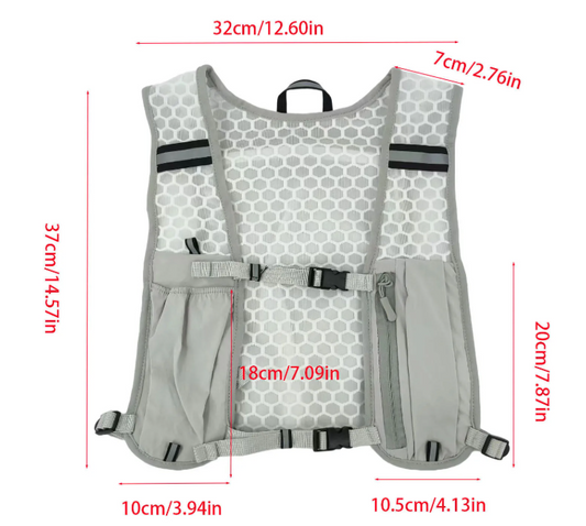 Hardloopvest met Telefoonhouder en Waterflesvak – Lichtgewicht Reflecterend Sportvest voor Outdoor
