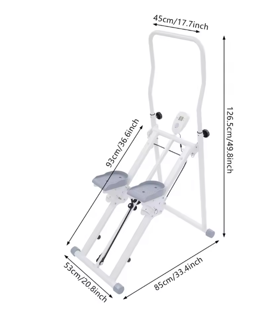 Opvouwbare Trapstepper – Verstelbare Cardio Stepper met LCD Display voor Thuisfitness