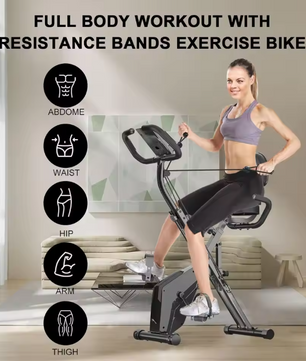 Opvouwbare Hometrainer – 8 Weerstanden met LCD Display en Hartslagsensoren