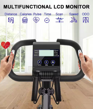 Opvouwbare Hometrainer – 8 Weerstanden met LCD Display en Hartslagsensoren