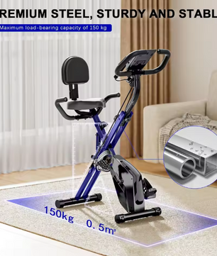 Opvouwbare Hometrainer – 8 Weerstanden met LCD Display en Hartslagsensoren