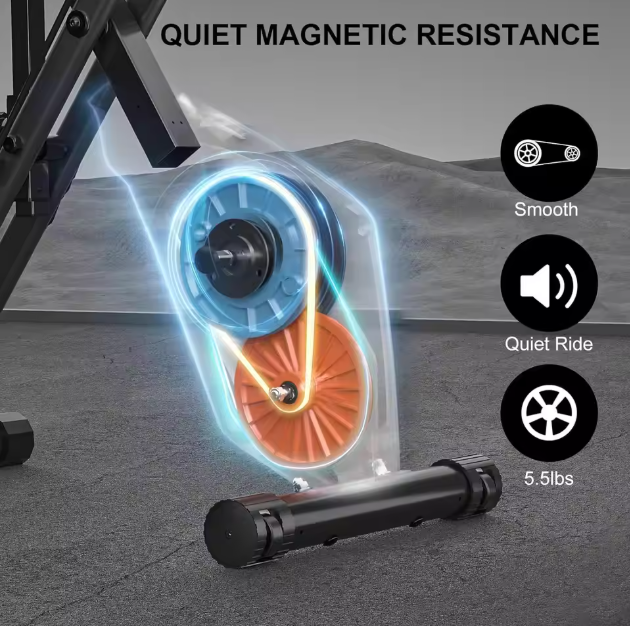 Opvouwbare Hometrainer – 8 Weerstanden met LCD Display en Hartslagsensoren