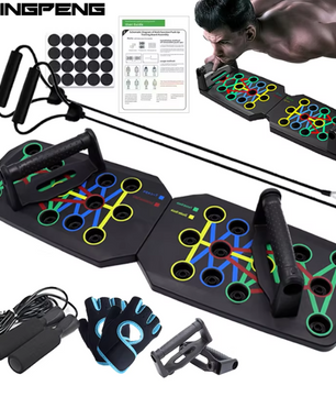 Push-up Board Set – Opvouwbaar Trainingsbord met Handgrepen voor Borst, Armen en Core