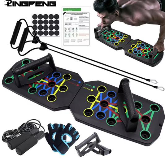 Push-up Board Set – Opvouwbaar Trainingsbord met Handgrepen voor Borst, Armen en Core