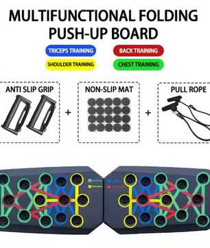 Push-up Board Set – Opvouwbaar Trainingsbord met Handgrepen voor Borst, Armen en Core