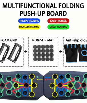 Push-up Board Set – Opvouwbaar Trainingsbord met Handgrepen voor Borst, Armen en Core