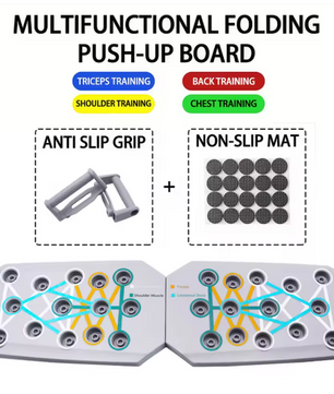 Push-up Board Set – Opvouwbaar Trainingsbord met Handgrepen voor Borst, Armen en Core