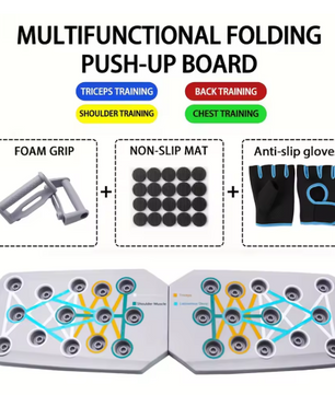 Push-up Board Set – Opvouwbaar Trainingsbord met Handgrepen voor Borst, Armen en Core