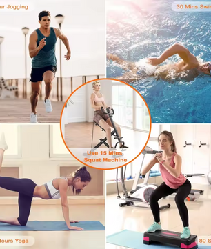 Squat Machine – Opvouwbare Fitness Trainer met Weerstandsbanden en LCD Display