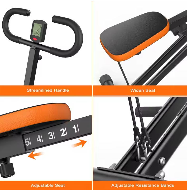 Squat Machine – Opvouwbare Fitness Trainer met Weerstandsbanden en LCD Display