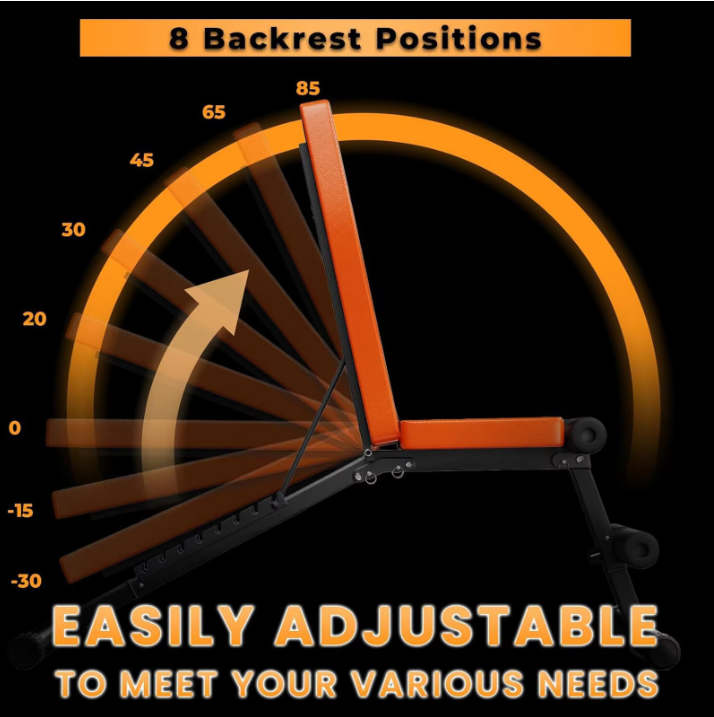 Opvouwbare Halterbank – Verstelbare Trainingsbank voor Full Body Workout tot 300 kg