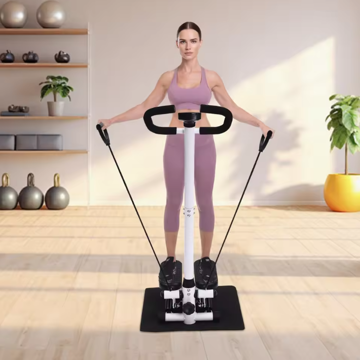 Fitness Stepper met Weerstandsbanden – Up-Down Swing Stepper met LCD Monitor