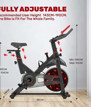 Spinningfiets Indoor – Hometrainer met 6KG Vliegwiel, Magnetische Weerstand en Hartslagmeter