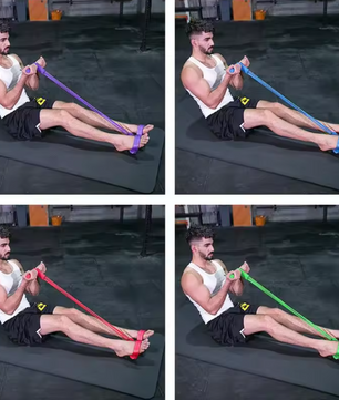 Weerstandsband Trainer met Pedalen – 4 Elastische Trekkoorden voor Full Body Workout