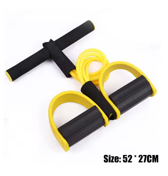 Weerstandsband Trainer met Pedalen – 4 Elastische Trekkoorden voor Full Body Workout