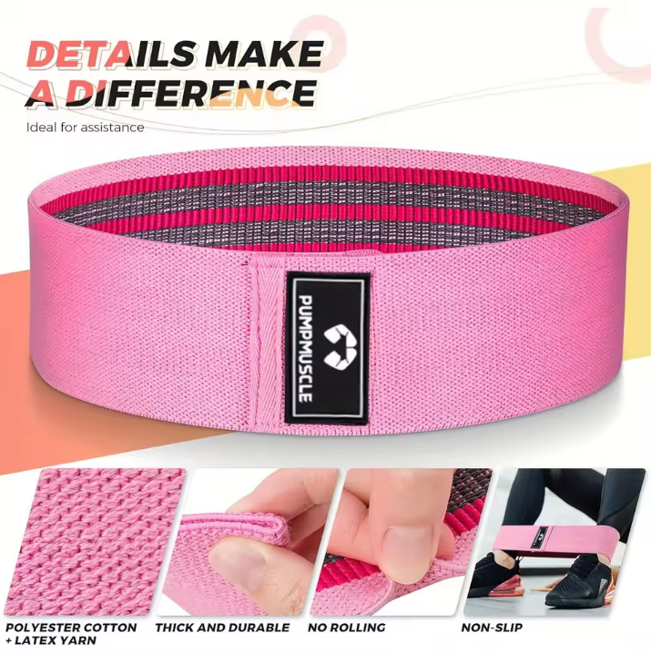 Weerstandsbanden Set van Stof – 3 Niveaus Stretchbanden voor Benen en Glutes Training