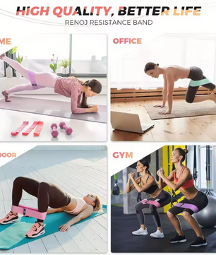 Weerstandsbanden Set van Stof – 3 Niveaus Stretchbanden voor Benen en Glutes Training