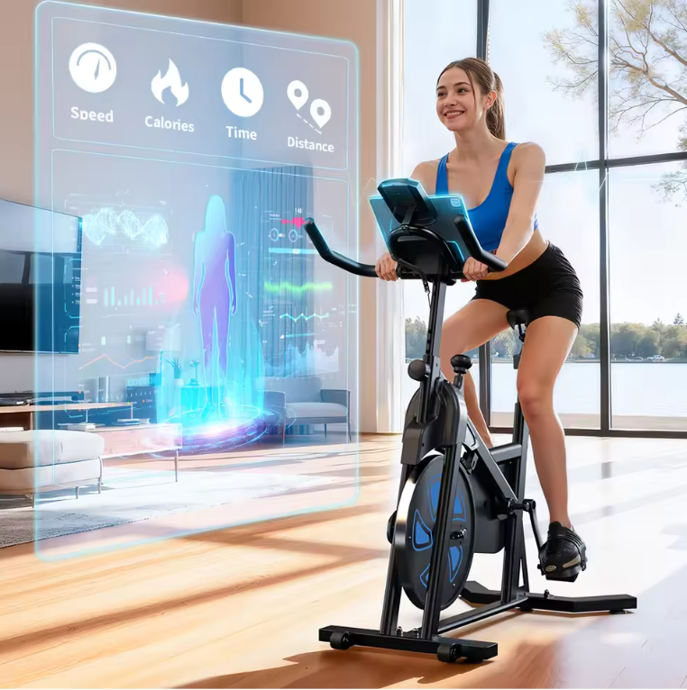 Spinningfiets Hometrainer met 6KG Vliegwiel – Stille Magnetische Weerstand en LCD Display