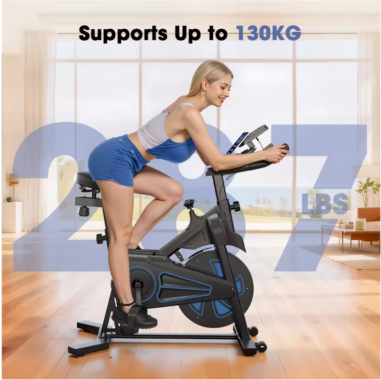Spinningfiets Hometrainer met 6KG Vliegwiel – Stille Magnetische Weerstand en LCD Display