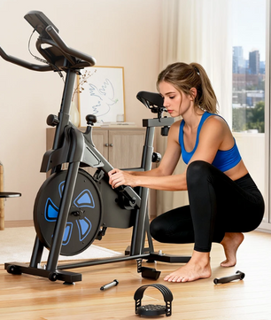 Spinningfiets Hometrainer met 6KG Vliegwiel – Stille Magnetische Weerstand en LCD Display