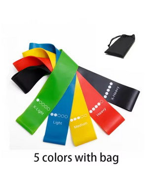Weerstandsbanden Set – 5 Niveaus Elastische Fitness Lussen voor Krachttraining