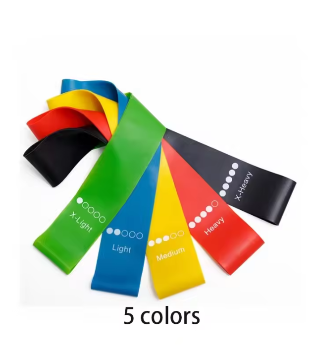Weerstandsbanden Set – 5 Niveaus Elastische Fitness Lussen voor Krachttraining