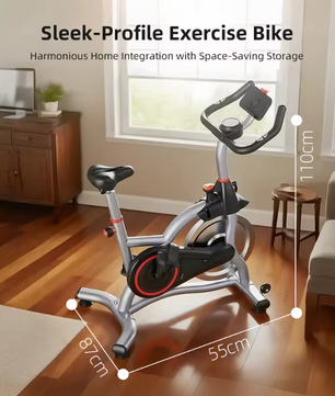 Spinningfiets met Bluetooth en Hartslagmeter – Stille Hometrainer met Magnetische Weerstand