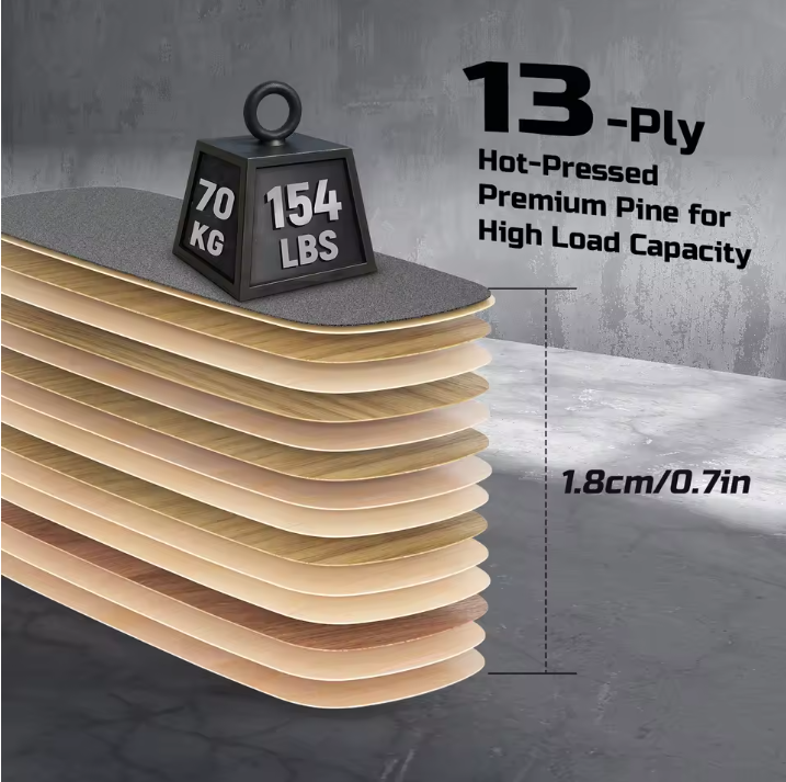 Balance Board met Roller – Houten Balans Trainer voor Core en Stabiliteit