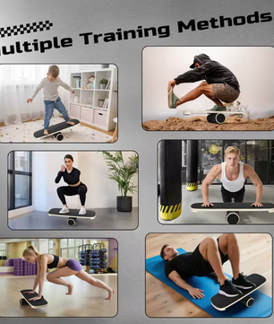 Balance Board met Roller – Houten Balans Trainer voor Core en Stabiliteit