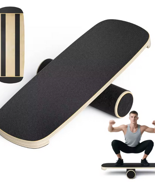 Balance Board met Roller – Houten Balans Trainer voor Core en Stabiliteit