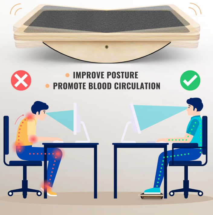 Houten Balansbord – Antislip Evenwichtsbord voor Core Training en Stabiliteit