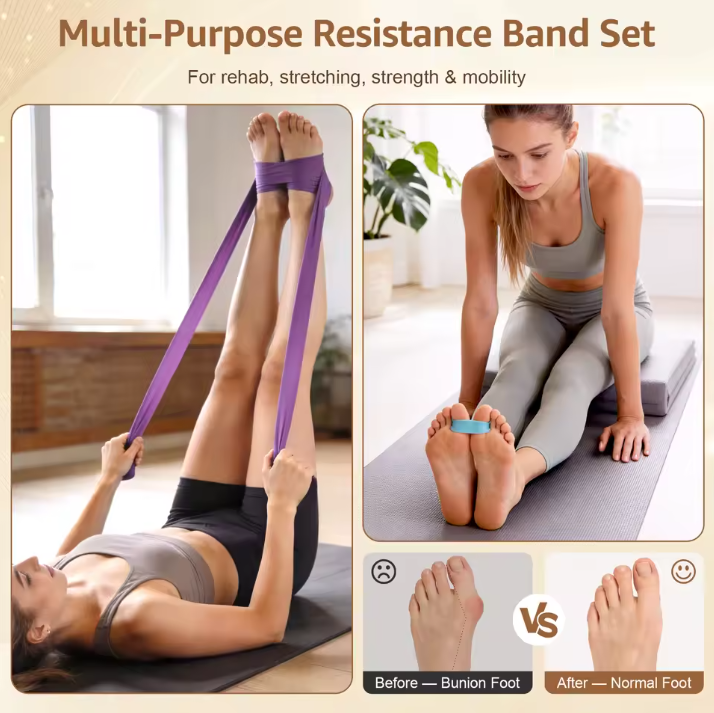 Kurk Balance Board – Voettrainer met Massagebal en Weerstandsbanden