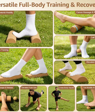 Kurk Balance Board – Voettrainer met Massagebal en Weerstandsbanden