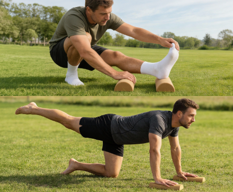 Kurk Balance Board – Voettrainer met Massagebal en Weerstandsbanden