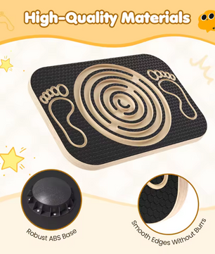 Houten Balansbord met Doolhof – Verstelbare Balans Trainer voor Core, Coördinatie en Fitness