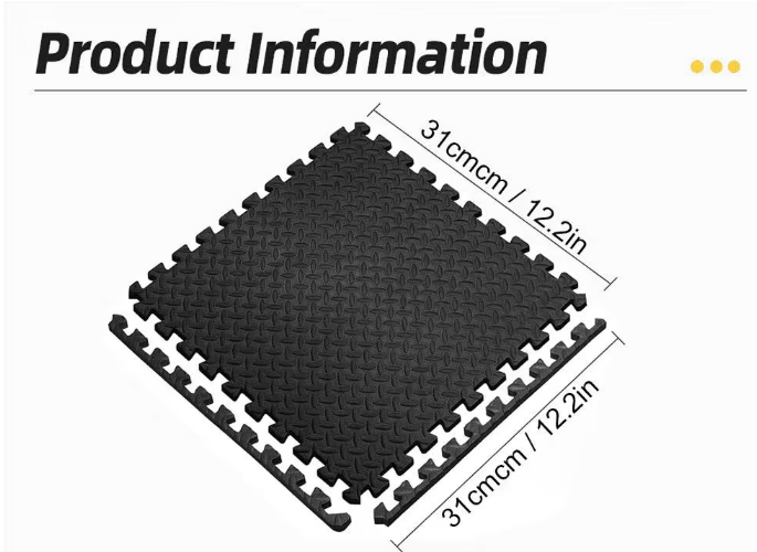 Set EVA Schuim Vloermatten met Puzzelverbinding – Antislip Fitness Tegels voor Gym en Bescherming