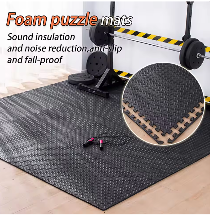 Set EVA Schuim Vloermatten met Puzzelverbinding – Antislip Fitness Tegels voor Gym en Bescherming