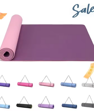 Yoga Mat TPE Antislip – 183×61 cm Fitness Mat met Draagriem en Extra Demping
