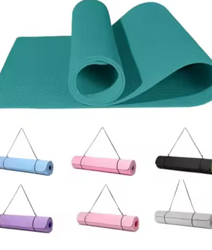 Yoga Mat TPE Antislip – 183×61 cm Fitness Mat met Draagriem en Extra Demping