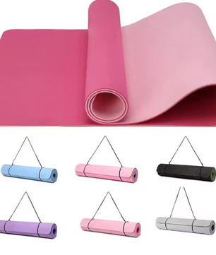 Yoga Mat TPE Antislip – 183×61 cm Fitness Mat met Draagriem en Extra Demping