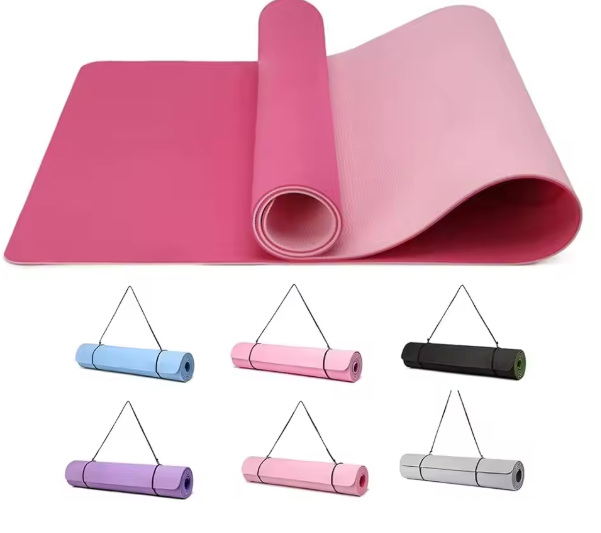 Yoga Mat TPE Antislip – 183×61 cm Fitness Mat met Draagriem en Extra Demping