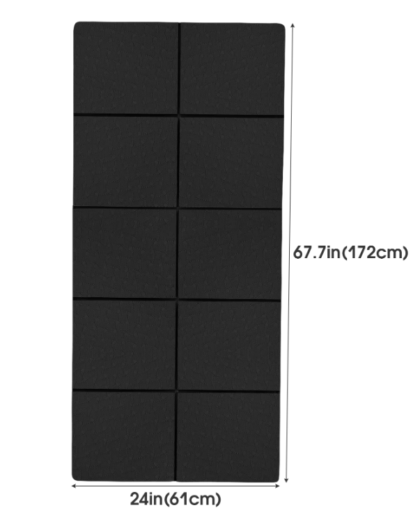 Opvouwbare Yoga Mat TPE – Draagbare Antislip Fitness Mat voor Thuis en Reizen